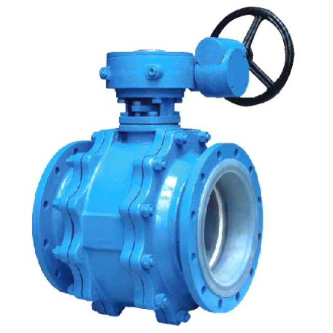 WCB Worm-Gear Operated Lined Flanged Ball Valve(图1) WCB Worm-Gear Operated Lined Flanged Ball Valve — catalogue reference image