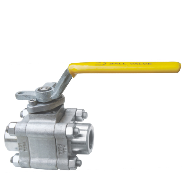 Three piece forged hard seal ball valve