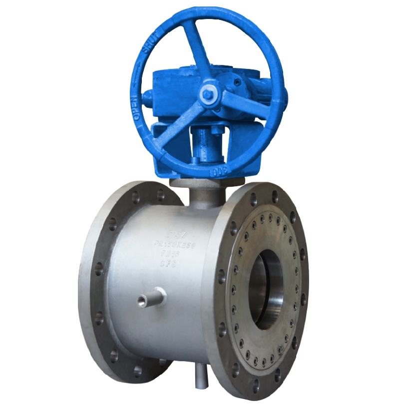 CF8/304 stainless steel worm gear prevents medium solidification, insulation jacket flange ball valve BQ41F
