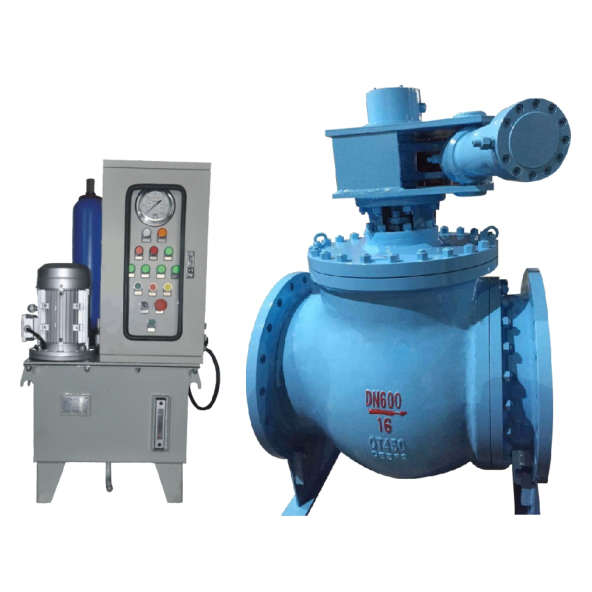 Hydraulic actuator control quick switch flange eccentric hemispherical valve with hydraulic drive station