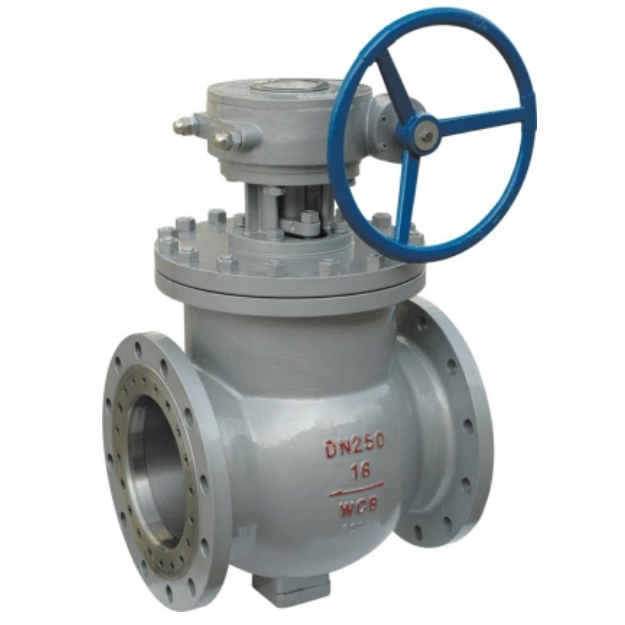 Worm gear mounted eccentric hemispherical valve