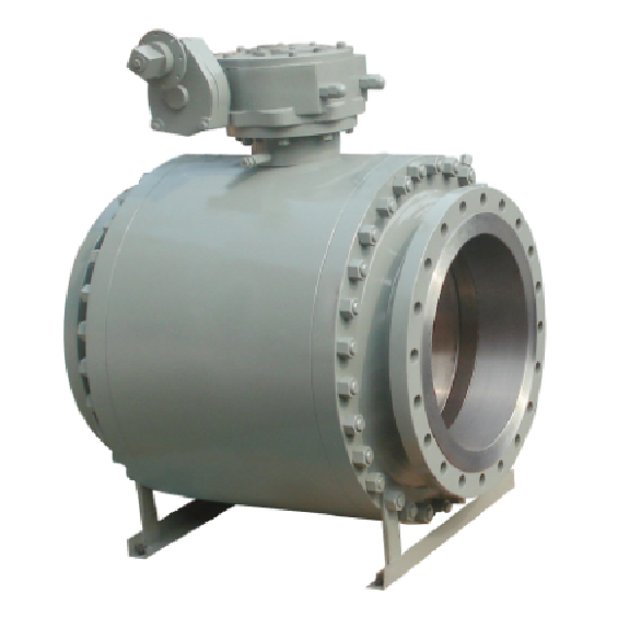 Worm gear forged steel A105 pipeline fixed ball valve